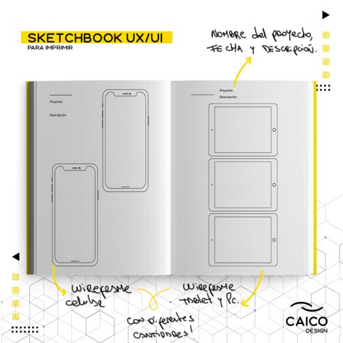 Cuaderno de Bocetos UX/UI - para imprimir