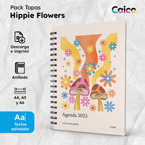 Pack de Tapas - Hippie Flowers